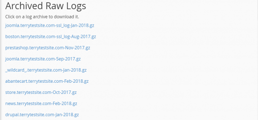 Server logs: access & error logs
